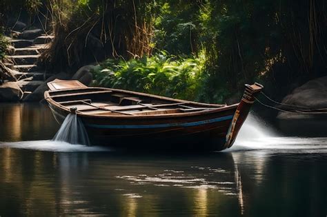 Premium Photo | A boat that is floating in the water