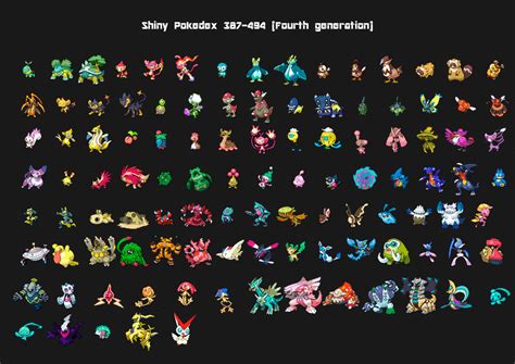 Fourth generation shiny pokedex by Lendsei on DeviantArt