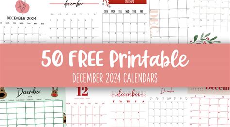 Free Printable Calendar Dec 2024 - Audra Candide