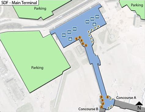 Louisville Airport SDF Concourse B Map