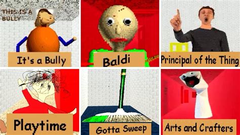 Baldi's Basics in Education and Learning ALL CHARACTERS - YouTube