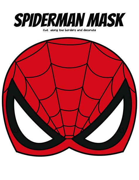 Spiderman Mask Template (Free Printable) - 24hourfamily.com