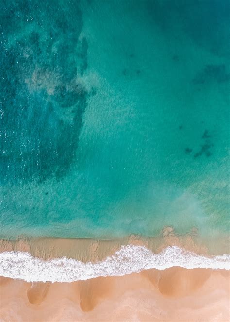 Aerial Blue Beach view - Download Mobile Phone full HD wallpaper