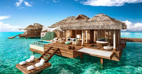 Overwater Bungalows Sandals Royal Caribbean Jamaica