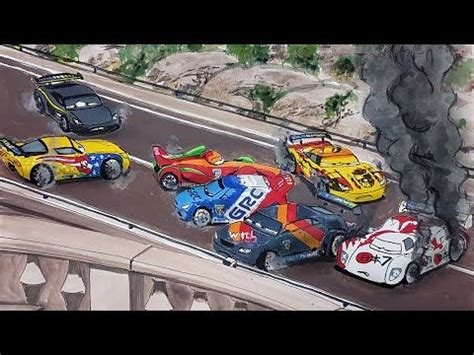 How-to-draw CARS 2 Italy Crash Scene . Drawing and Coloring Pages | Tim ...