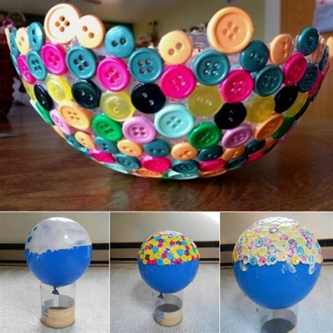 diy ideas balloon bowl DIY Yarn Bowls craf5