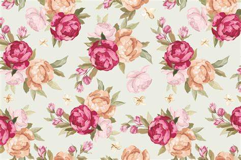 Vintage Red Rose – Print A Wallpaper