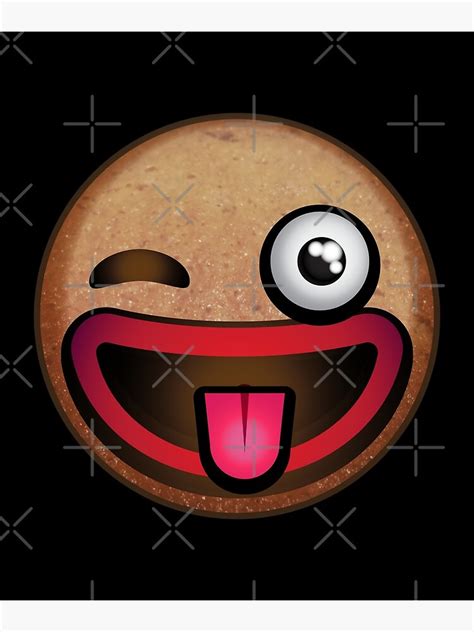 "Silly Winking Gingerbread Man Face Emoji " Photographic Print for Sale ...