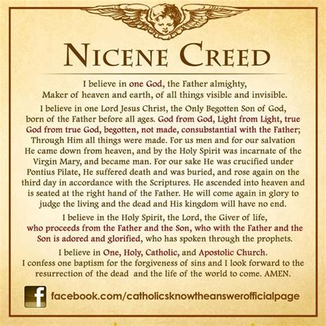 Pin on Prayer Life ️ | Catholic beliefs, Nicene creed, Catholic theology