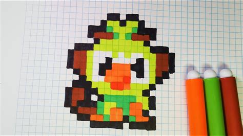 Como Dibujar a GROOKEY de POKEMON | Pixel Art - YouTube