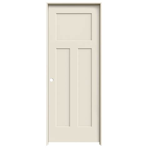 Shop JELD-WEN Prehung Solid Core 3-Panel Craftsman Interior Door ...