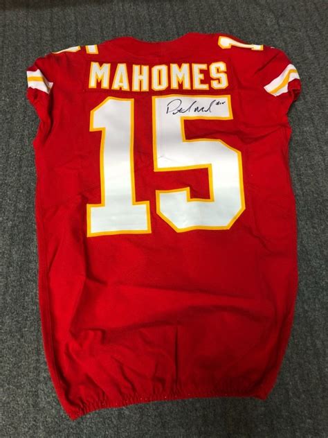 Patrick Mahomes Signed And Worn Rookie Jersey - Worn During 2017 Season ...