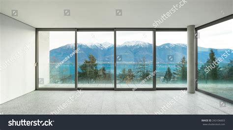 Modern Architecture Wide Apartment Room Windows Stock Photo 243106603 ...