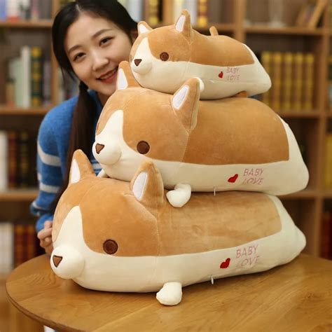 Cute Corgi Plush Pillow With Blanket Cartoon Animal Sofa Cushion ...