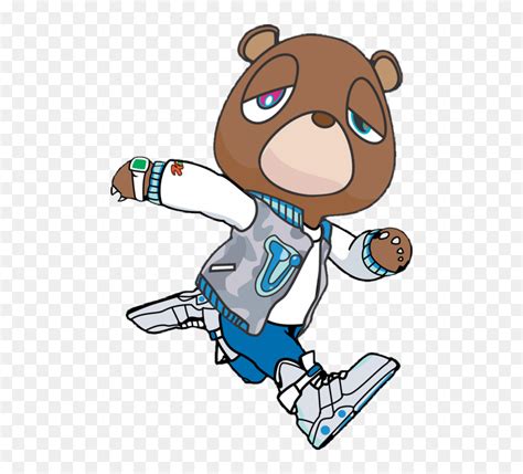 Kanye West Bear Running , Png Download - Kanye West Bear Drawing ...