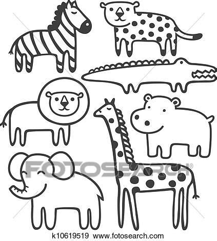 Mammals Black And White Clipart - Pets Lovers