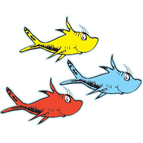 Dr Seuss One Fish Two Fish Assorted Paper CutOuts 36 | 25% off & Cash Back