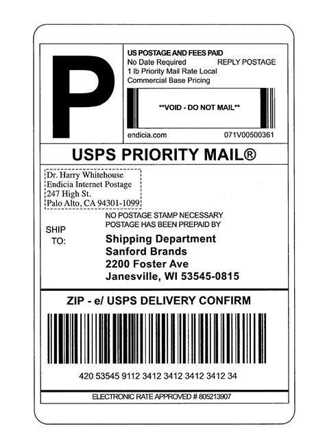 Usps Label Fillable Printable Online Forms Templates To Download ...