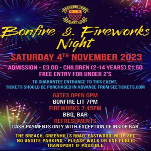 See Tickets - BONFIRE AND FIREWORKS NIGHT 2023 Tickets and Dates