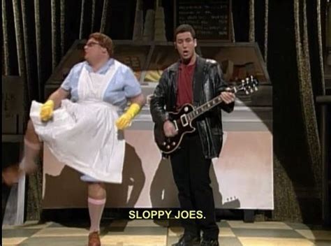 Chris Farley and Adam Sandler Lunch Lady. Sloppy joes, sloppy,sloppy ...