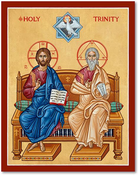 Great Feast Icons: Holy Trinity Father and Son Icon | Monastery Icons