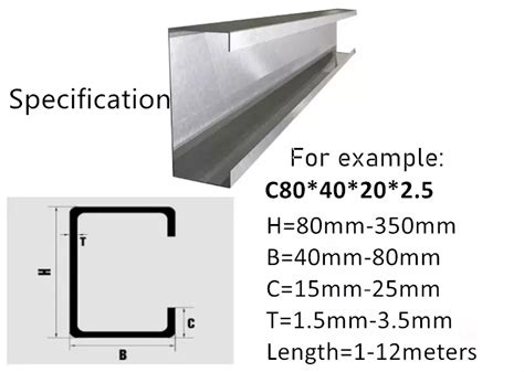 Standard Length Of C Purlin Steel C Profile Purlins Price, 52% OFF