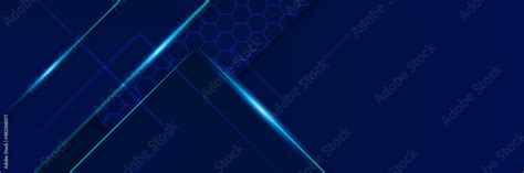 Corporate business blue wide banner design background. Abstract modern ...