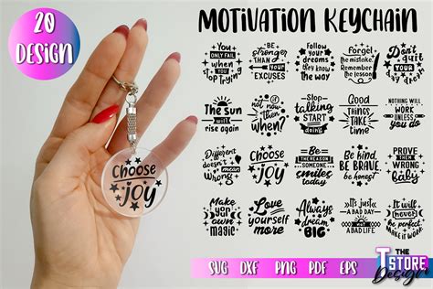 Motivational Quotes Keychain SVG | Funny Graphic by The T Store Design ...