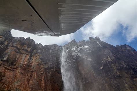 Aerial View of Angel Falls from Plane Stock Photo - Image of travel ...