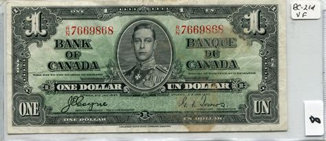 1937 BANK OF CANADA (ONE DOLLAR NOTE)