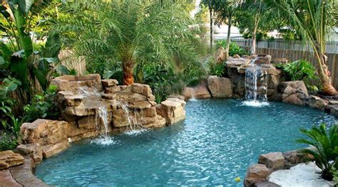 15 Pool Waterfalls Ideas for Your Outdoor Space | Swimming pool ...