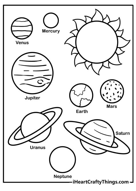 Free Coloring Pages Planets - Free Printable Templates