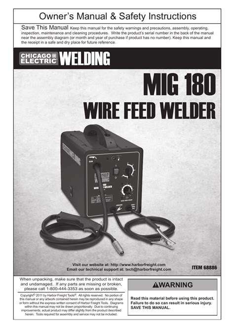 Fe C Chicago Electric Wire Feed Welder Mig User Manual Page | Hot Sex ...