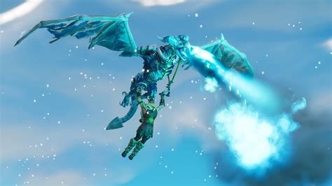 Fortnite new glider gameplay.FROSTWING - DRAGON GLIDER - YouTube