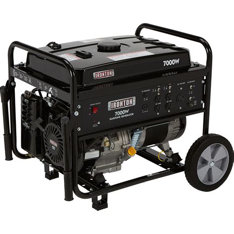 Ironton Portable Generator with Wheel Kit —7000 Surge Watts, 5500 Rated ...