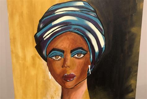 ACRYLIC PAINTING TUTORIAL- AFRICAN LADY - with traceable to paint along ...