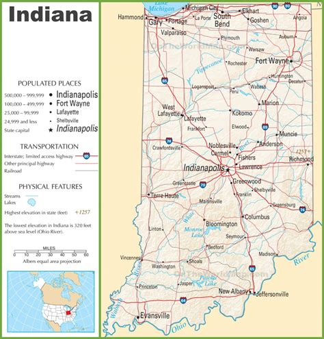 Indiana Highway Map For Indiana State Map Printable - Printable Maps