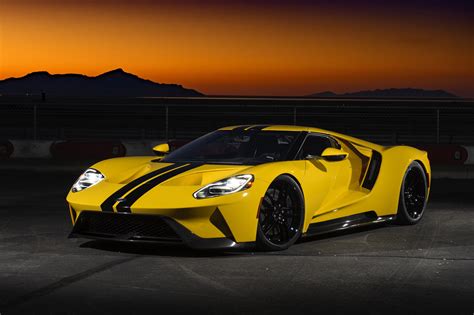 Download Supercar Yellow Car Car Ford Vehicle Ford GT 4k Ultra HD Wallpaper