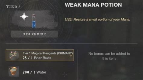 New World Weak Mana Potion Recipe | Kitchen Aiding