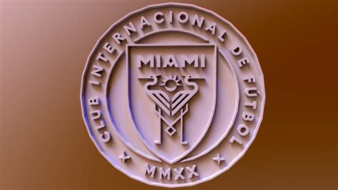 3D Inter Miami team logo. Wall art Inter Miami. For wall Inter Miami ...