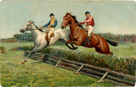 Vintage Horse Race Image! - The Graphics Fairy