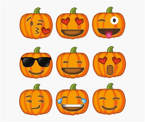 Pumpkin Emoji Collection Jack O Lantern- - Free Emoji Pumpkins Clipart ...