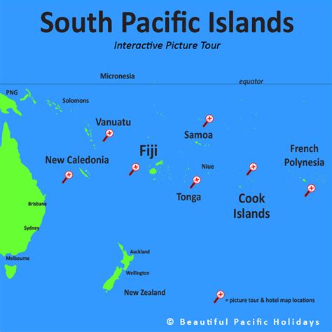 Map of South Pacific Islands | South Pacific Islands | South pacific ...