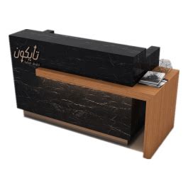 1.8m by 0.8m office reception desk wooden reception counter with ...