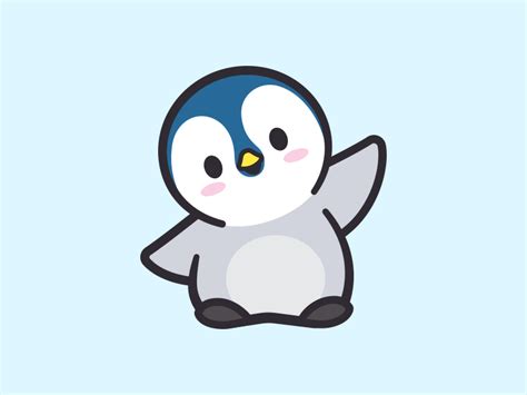 Baby Penguin | Cute penguin cartoon, Penguin drawing, Penguin drawing easy