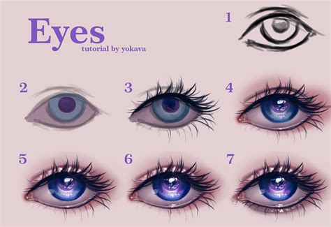 Semi-realistic eyes tutorial by yokava | Digital painting tutorials ...