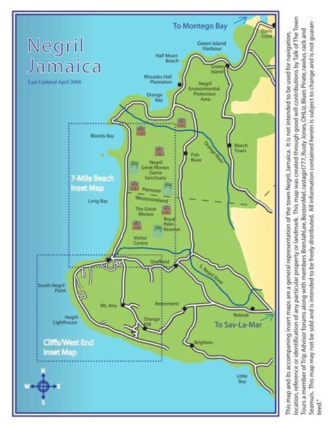 Negril Jamaica Map 4.2008 - Talk Of The Town Tours