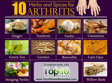 Top 10 Herbs and Spices for Arthritis | Top 10 Home Remedies