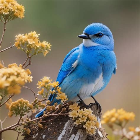 Premium AI Image | beautiful and cute bird sitting on the tree at forest