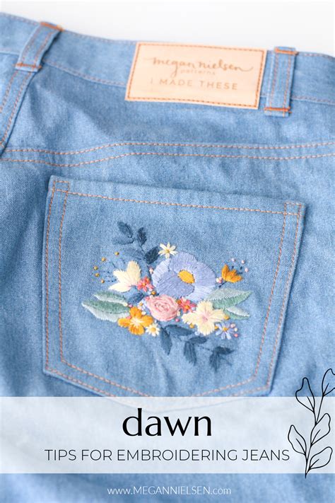 Tips for Embroidery on Jeans & Denim | Megan Nielsen Patterns Blog